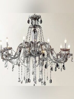 BOBECHE DISH For Zgallerie Omni Crystal Chandelier. GRAPHITE.